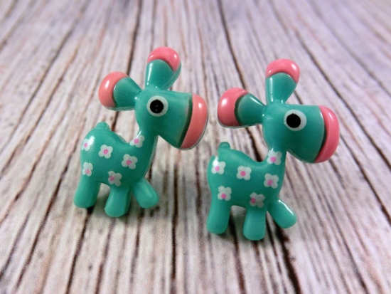 Pferd Esel Ohrstecker Monster horse ghost